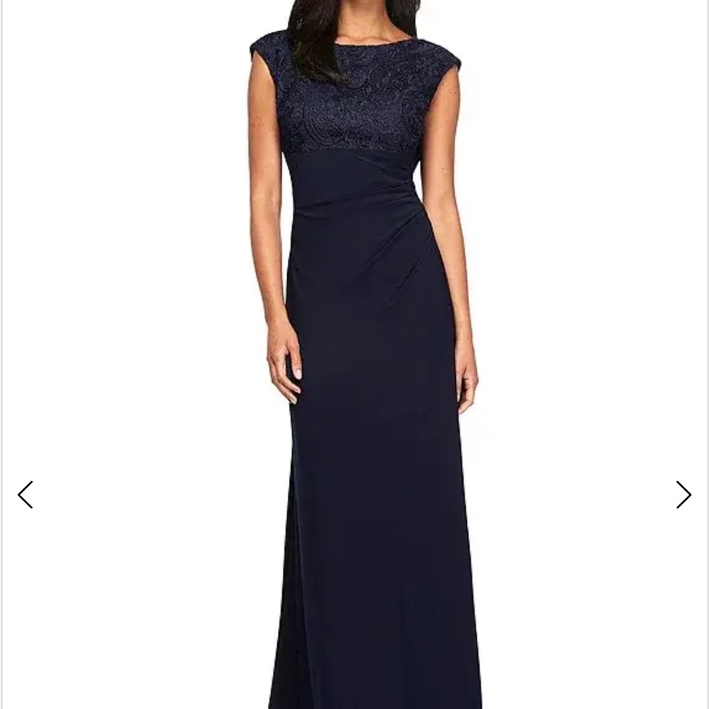 ALEX EVENINGS NAVY BLUE GOWN